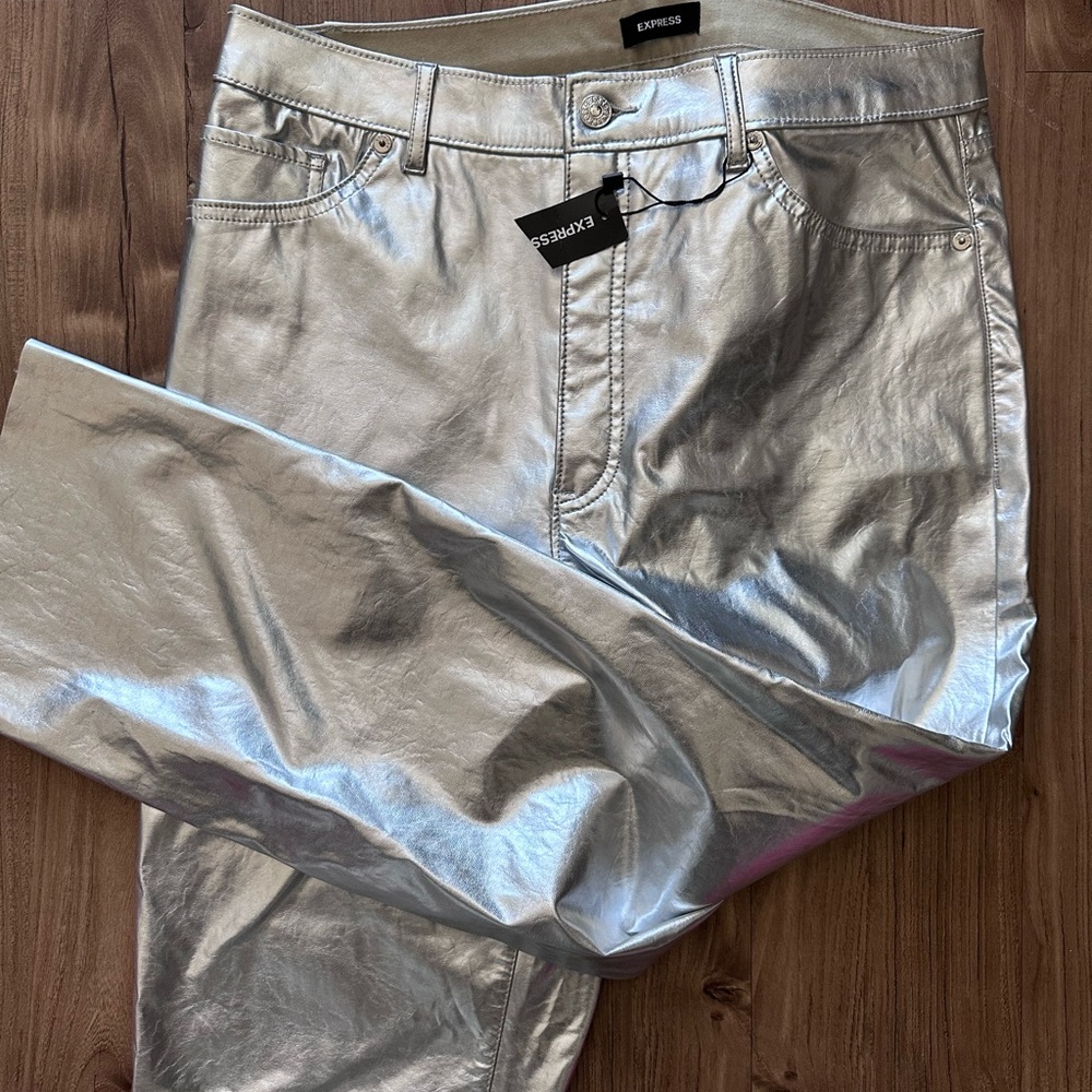 Silver pants EXPRESS NWT